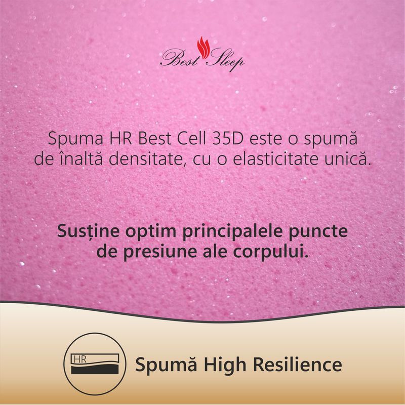 Casa si Gradina - Mobilier - Saltele si somiere - Saltele - Saltea Ortopedica, BEST SLEEP, Yellow Diamond, 140x200x29 cm, 20+4+4+1, latex cool gel, hipoalergenica - Infinity.ro