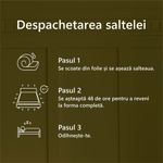 Casa si Gradina - Mobilier - Saltele si somiere - Saltele - Saltea ortopedica, Best Sleep Color Line Gray, 80x200x25cm, spuma poliuretanica, hipoalegenic, reversibila, ferma - Infinity.ro