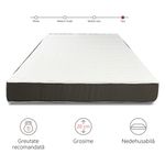 Casa si Gradina - Mobilier - Saltele si somiere - Saltele - Saltea ortopedica, Best Sleep Color Line Gray, 150x200x20cm, spuma poliuretanica, hipoalegenic, reversibila, ferma - Infinity.ro