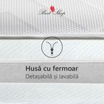Casa si Gradina - Mobilier - Saltele si somiere - Saltele - Saltea ortopedica Best Sleep Bellise, 100x190x25cm, spuma poliuretanica cu memorie 4 cm,  hipoalergenica, reversibila - Infinity.ro