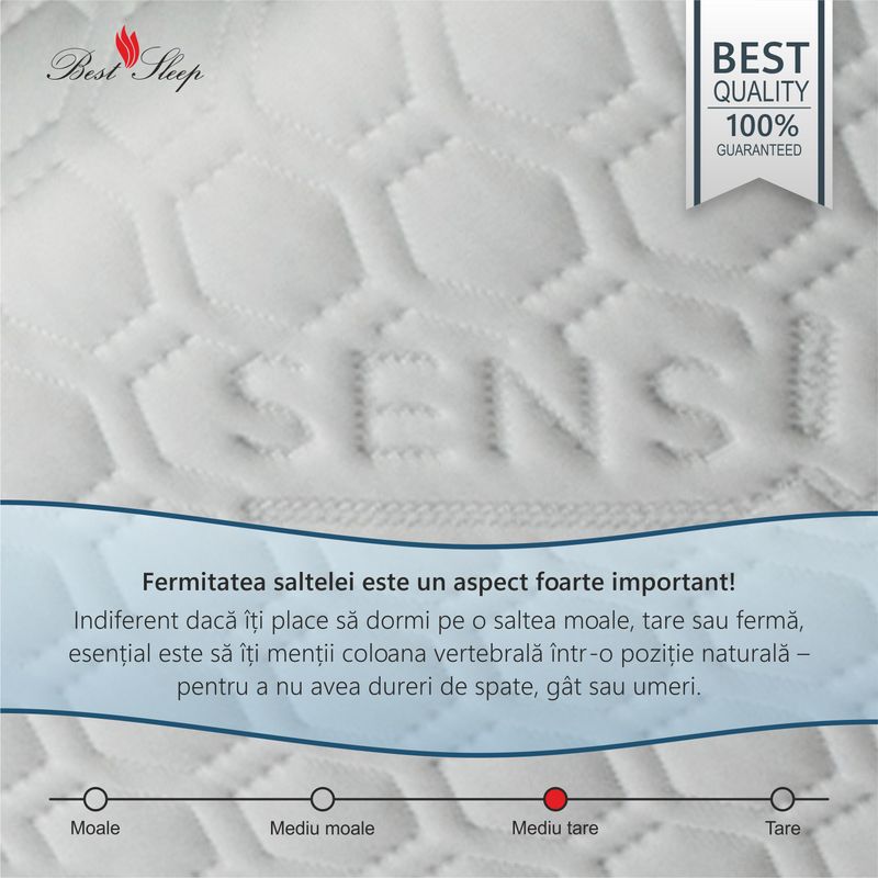 Casa si Gradina - Mobilier - Saltele si somiere - Saltele - Saltea Ortopedica, Best Sleep, Best Thermo Contact 140x190x30 cm 4+2+16+2+4, spuma  memorie, cocos, latex cool gel - Infinity.ro