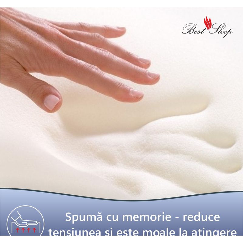 Casa si Gradina - Mobilier - Saltele si somiere - Saltele - Saltea Ortopedica, Star Moon, Argan Memory, 190x200x20 cm, 15+5, Spuma poliuretanica cu memorie, fermitate medie - Infinity.ro