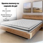 Casa si Gradina - Mobilier - Saltele si somiere - Saltele - Saltea Ortopedica, Best Sleep, Argentum Cool Memory, 130X200x30 cm, spuma poliuretanica cu particule gel, - Infinity.ro