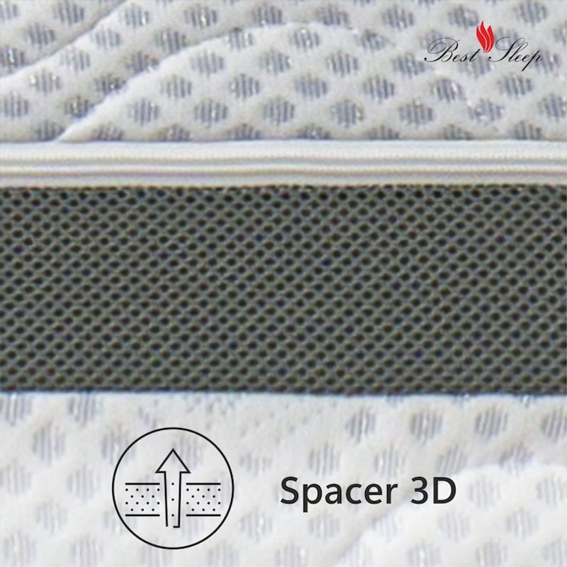 Casa si Gradina - Mobilier - Saltele si somiere - Saltele - Saltea Ortopedica, Best Sleep, Silver Premier, 125x200x20cm, Spuma poliuretanica si arcuri individuale, hipoalergenic, - Infinity.ro