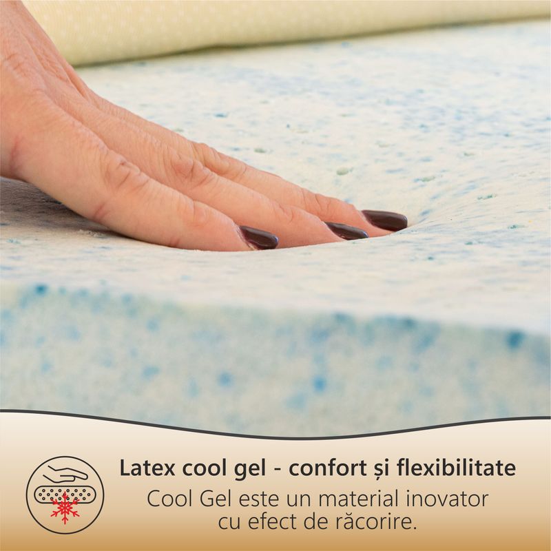 Casa si Gradina - Mobilier - Saltele si somiere - Saltele - Saltea Ortopedica, Best Sleep, Yellow Diamond, 180x190x25 cm, 20+4+1, latex cool gel, hipoalergenica - Infinity.ro