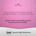 Casa si Gradina - Mobilier - Saltele si somiere - Saltele - Saltea Ortopedica, BestSleep, Supreme 18+5+2 High Resilience, 135x200x25 cm, spuma poliuretanica cu memorie - Infinity.ro