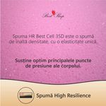 Casa si Gradina - Mobilier - Saltele si somiere - Saltele - Saltea Ortopedica, Best Bambus Double Side, Best Sleep,200x200x20cm, spuma poliuretanica cu memorie si latex - Infinity.ro