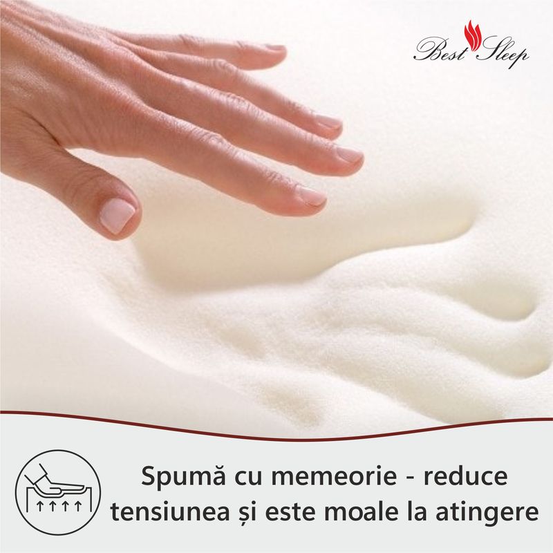 Casa si Gradina - Mobilier - Saltele si somiere - Saltele - Saltea Ortopedica, BestSleep, Waves,106x190x25 cm,21+4 Memory, spuma poliuretanica cu memorie, husa detasabila - Infinity.ro
