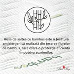 Casa si Gradina - Mobilier - Saltele si somiere - Saltele - Saltea Ortopedica, BestSleep Bamboo Feel 25cm, 160x190x25cm, Spuma poliuretanica, , lavabila, matlasata, fibre de bambus - Infinity.ro
