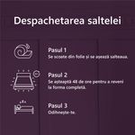 Casa si Gradina - Mobilier - Saltele si somiere - Saltele - Saltea ortopedica, Best Sleep Color Line Purple, 140x200x20cm, spuma poliuretanica, hipoalegenic, reversibila, ferma - Infinity.ro