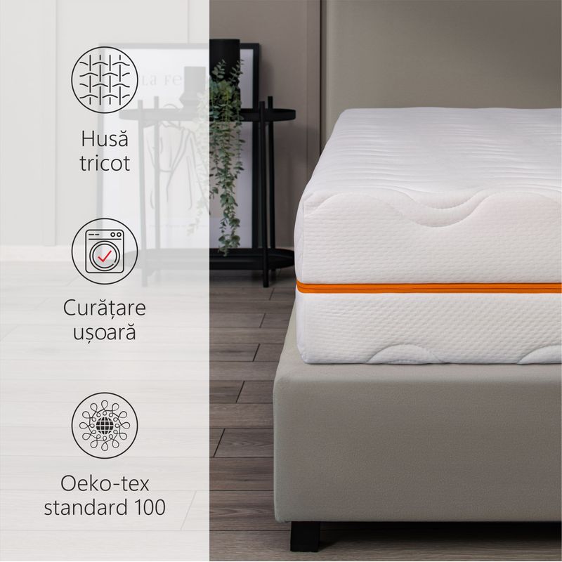 Casa si Gradina - Mobilier - Saltele si somiere - Saltele - Saltea Ortopedica, Best Sleep, Supreme 18+5+2 High Resilience 180x190x25 cm, DoubleSide,  hipoalegenic - Infinity.ro