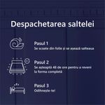 Casa si Gradina - Mobilier - Saltele si somiere - Saltele - Saltea Ortopedica, Star Moon, Argan Memory, 70x190x20 cm, 15+5, Spuma poliuretanica cu memorie, fermitate medie - Infinity.ro