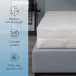 Casa si Gradina - Mobilier - Saltele si somiere - Saltele - Saltea Ortopedica, Best Sleep, Silver Sleep Argentum 14+5+1,130x200x20 cm, spuma  cu memorie, fir cu ioni de argint - Infinity.ro