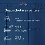 Casa si Gradina - Mobilier - Saltele si somiere - Saltele - Saltea ortopedica BEST SLEEP Happy DoubleSide, 200x200x20cm, spuma poliuretanica, hipoalergenica, reversibila, ferma - Infinity.ro