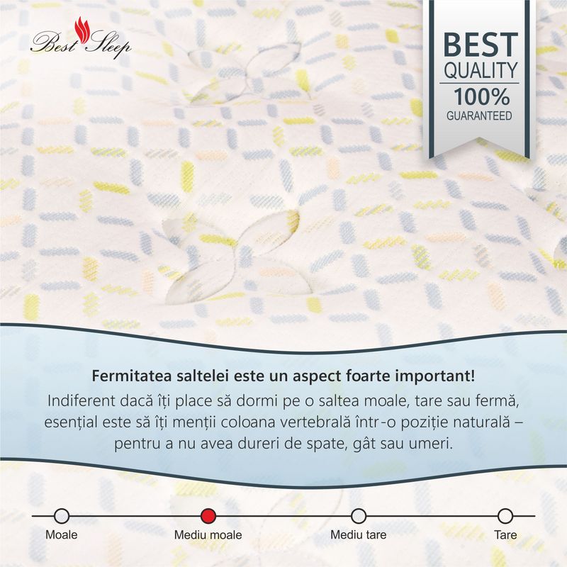 Casa si Gradina - Mobilier - Saltele si somiere - Saltele - Saltea Ortopedica, Best Sleep,Luxury Sleep Margan 21+6+1cm,60x200x28cm,spuma Poliuretanica cu memorie - Infinity.ro