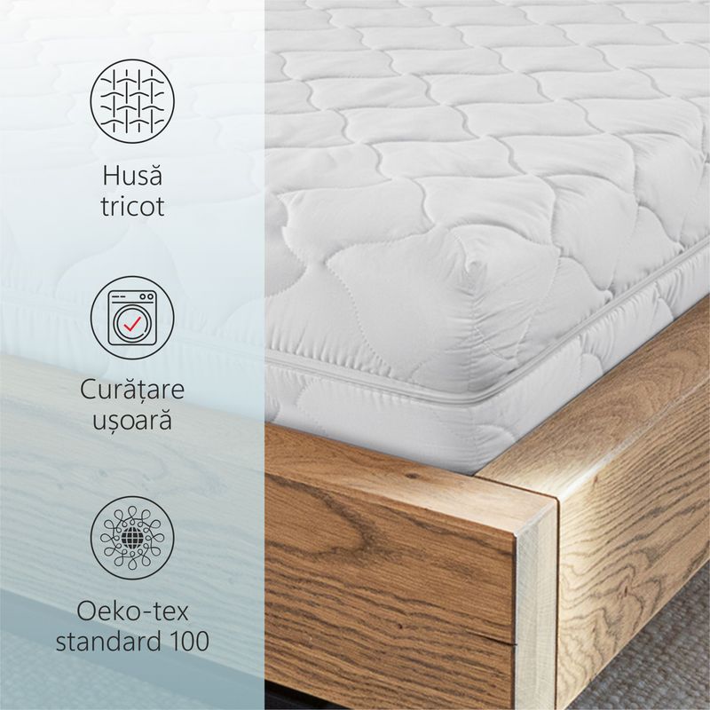 Casa si Gradina - Mobilier - Saltele si somiere - Saltele - Saltea Ortopedica Star Moon, Athena DoubleSide, 100x200x25cm, spuma poliuretanica, reversibila, ferma - Infinity.ro