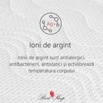 Casa si Gradina - Mobilier - Saltele si somiere - Saltele - Saltea Ortopedica, Best Sleep, Silver Sleep Argentum 11+4+1, 130x200x16 cm, spuma  cu memorie, fir cu ioni de argint - Infinity.ro
