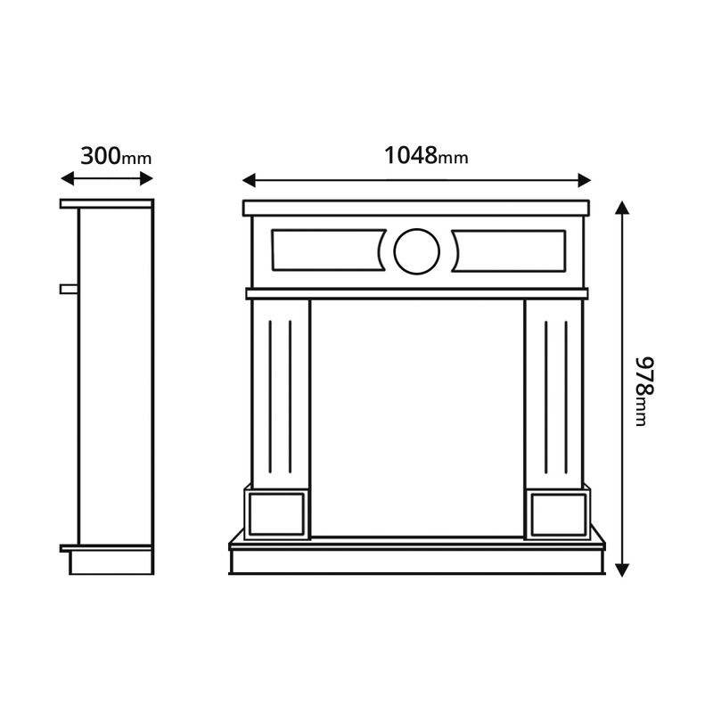 Casa si Gradina - Termice - Sobe, Seminee si accesorii - Seminee - Semineu electric Ambasador & Gala silver, Art Flame, 1000x1048x300 mm, 2000W - Infinity.ro