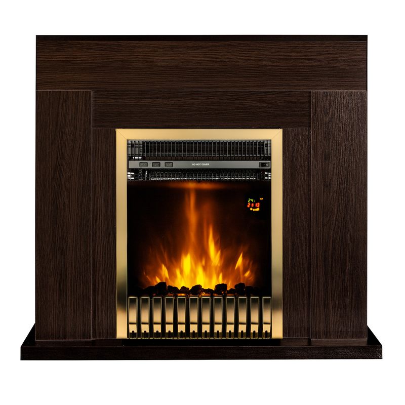 Casa si Gradina - Termice - Sobe, Seminee si accesorii - Seminee - Semineu electric Agnes wenge & Gala gold, Art Flame, 850x950x300 mm, 2000W - Infinity.ro