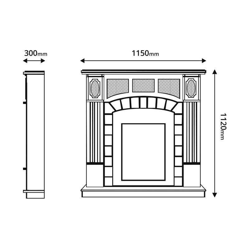 Casa si Gradina - Termice - Sobe, Seminee si accesorii - Seminee - Semineu electric Donald & Gala silver, Art Flame, 865x820x250 mm, 2000W - Infinity.ro