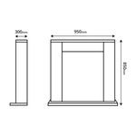 Casa si Gradina - Termice - Sobe, Seminee si accesorii - Seminee - Semineu electric Clasic colț & Gala silver, Art Flame, 883x950x475 mm, 2000W - Infinity.ro