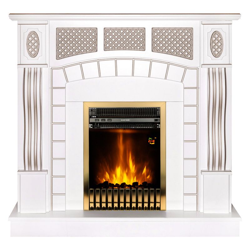 Casa si Gradina - Termice - Sobe, Seminee si accesorii - Seminee - Semineu electric Amsterdam & Gala gold, Art Flame, 1120x1150x300 mm, 2000W - Infinity.ro