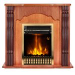 Casa si Gradina - Termice - Sobe, Seminee si accesorii - Seminee - Semineu electric Clasic nut & Gala gold, Art Flame, 883x950x300 mm, 2000W - Infinity.ro