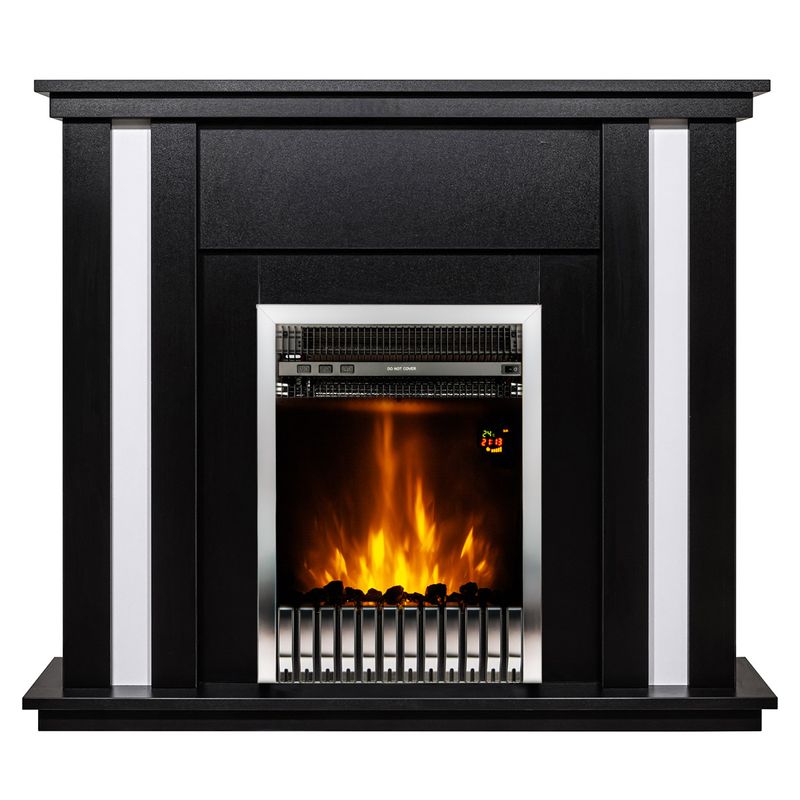 Casa si Gradina - Termice - Sobe, Seminee si accesorii - Seminee - Semineu electric Gustavo & Gala silver, Art Flame, 950x1100x270 mm, 2000W - Infinity.ro