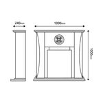 Casa si Gradina - Termice - Sobe, Seminee si accesorii - Seminee - Semineu electric Marina colț & Gala silver, Art Flame, 1000x1000x500 mm, 2000W - Infinity.ro