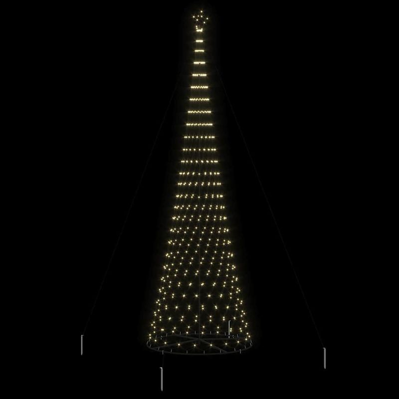 Casa si Gradina - Decoratiuni - Decoratiuni de sezon - Brad de Craciun LED cu suport Alb cald 160 x 160 x 500 cm Metal - Infinity.ro