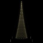 Casa si Gradina - Decoratiuni - Decoratiuni de sezon - Brad de Craciun LED cu suport Alb cald 160 x 160 x 500 cm Metal - Infinity.ro