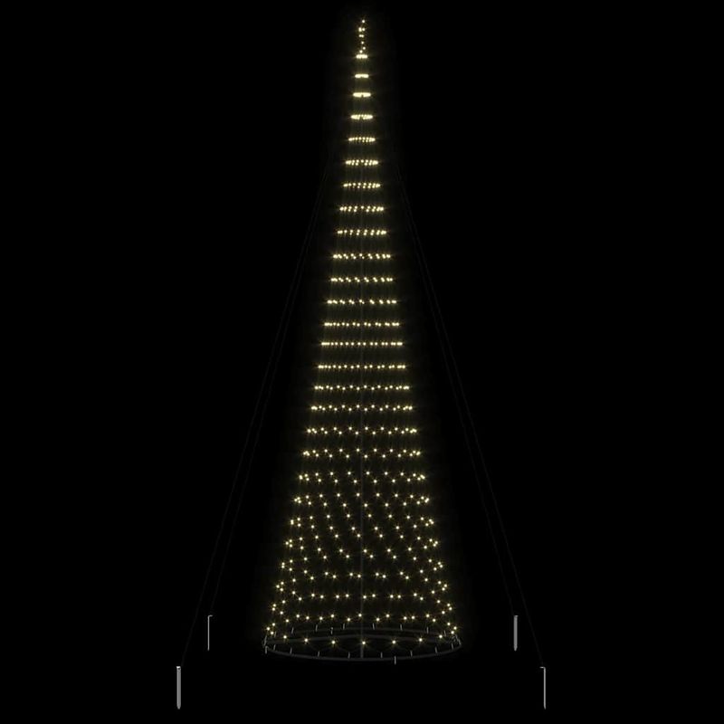 Casa si Gradina - Decoratiuni - Decoratiuni de sezon - Brad de Craciun LED cu suport Alb cald 160 x 160 x 500 cm Metal - Infinity.ro