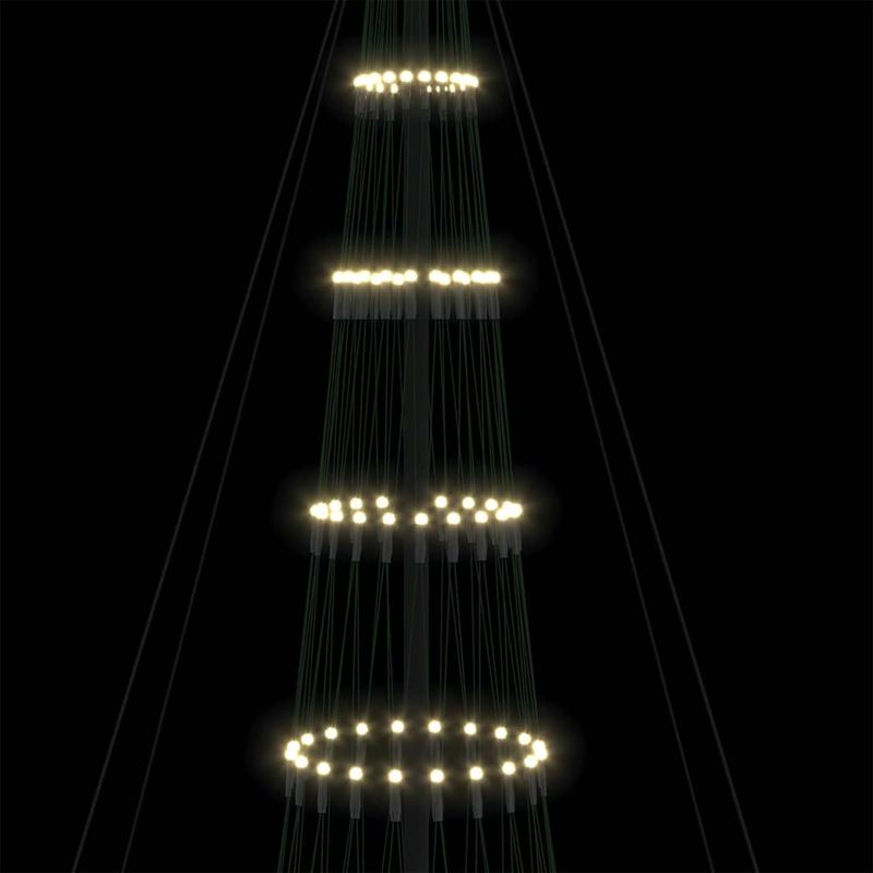 Casa si Gradina - Decoratiuni - Decoratiuni de sezon - Brad de Craciun LED cu suport Alb cald 160 x 160 x 500 cm Metal - Infinity.ro