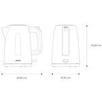 Electronice si Electrocasnice - Electrocasnice bucatarie - Preparare bauturi - Fierbatoare de apa - Fierbator Aiwa AKT-2000, 2200W, 1.7 litri, baza rotativa 360º, Oprire Automata Strix, Alb - Infinity.ro
