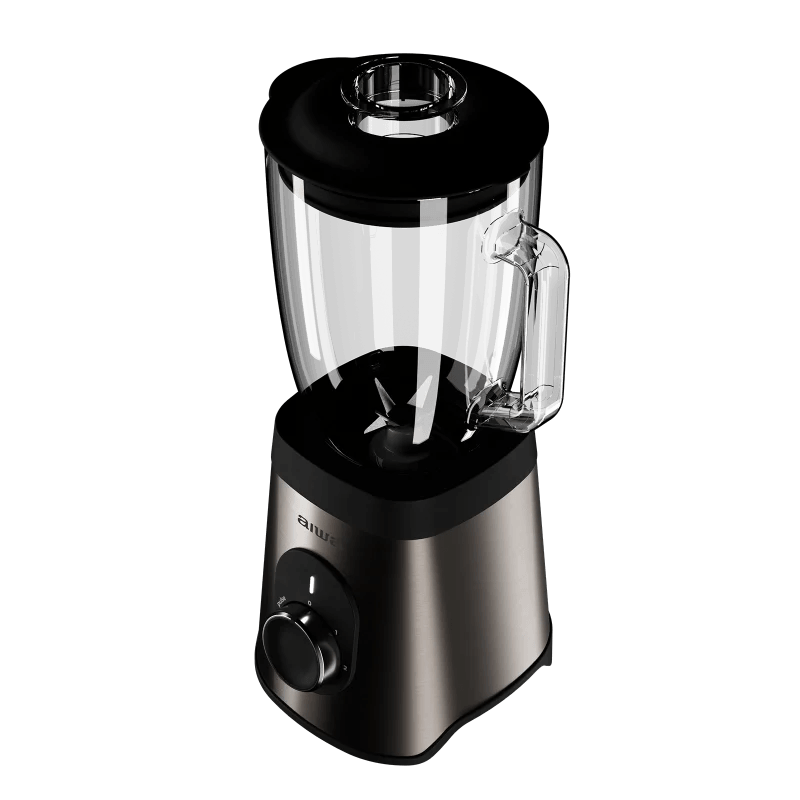 Electronice si Electrocasnice - Electrocasnice bucatarie - Mixere, tocatoare & roboti de bucatarie - Blendere si mini tocatoare - Blender de masa Aiwa ATB-1500, 1500W, 1.5l, 2 viteze + Pulse, 6 lame inox Satoku®, Zdrobire gheata - Infinity.ro