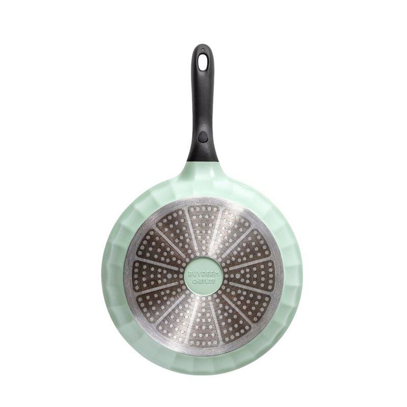 Casa si Gradina - Bucatarie si vesela - Vase pentru gatit - Tigai si seturi - Tigaie din aluminiu BUYDEEM 25cm, antiaderenta, cu capac din sticla - Infinity.ro