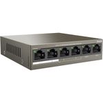 PC, gaming si accesorii - Retelistica - Switch-uri - Switch-uri cu management - Switch desktop Tenda TEF1106P-4-63W cu 6 porturi 10/100Mbps, cu 4 porturi PoE, protectie fulger 6kV - Infinity.ro