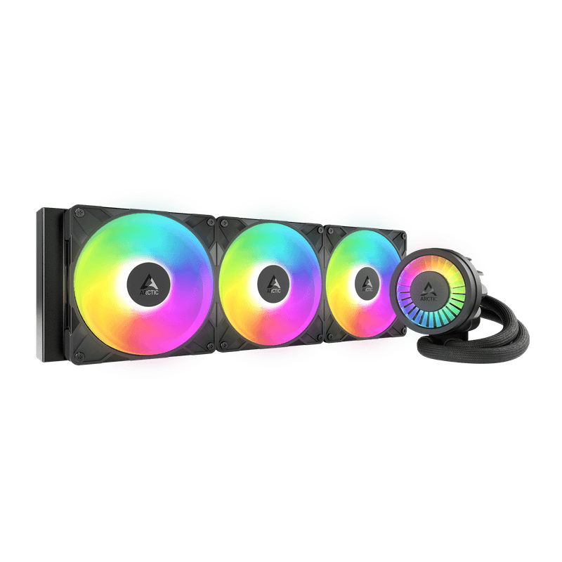 PC, gaming si accesorii - Componente PC - Coolere si Ventilatoare PC - Coolere Procesor - Cooler Arctic skt. LGA1851, LGA 1700, AM4, AM5, racire cu lichid, 3 x 140mm P14 Pro ARGB, 800 – 2800 RPM, ARGB, negru - Infinity.ro