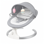 Casa si Gradina - Mobilier - Mobilier copii - Balansoare, leagane si hamace - Leagan Electric Multifunctional pentru Bebelusi HappyK Telecomanda, Bluetooth, EasyTouch, Jucarii, Gri - Infinity.ro