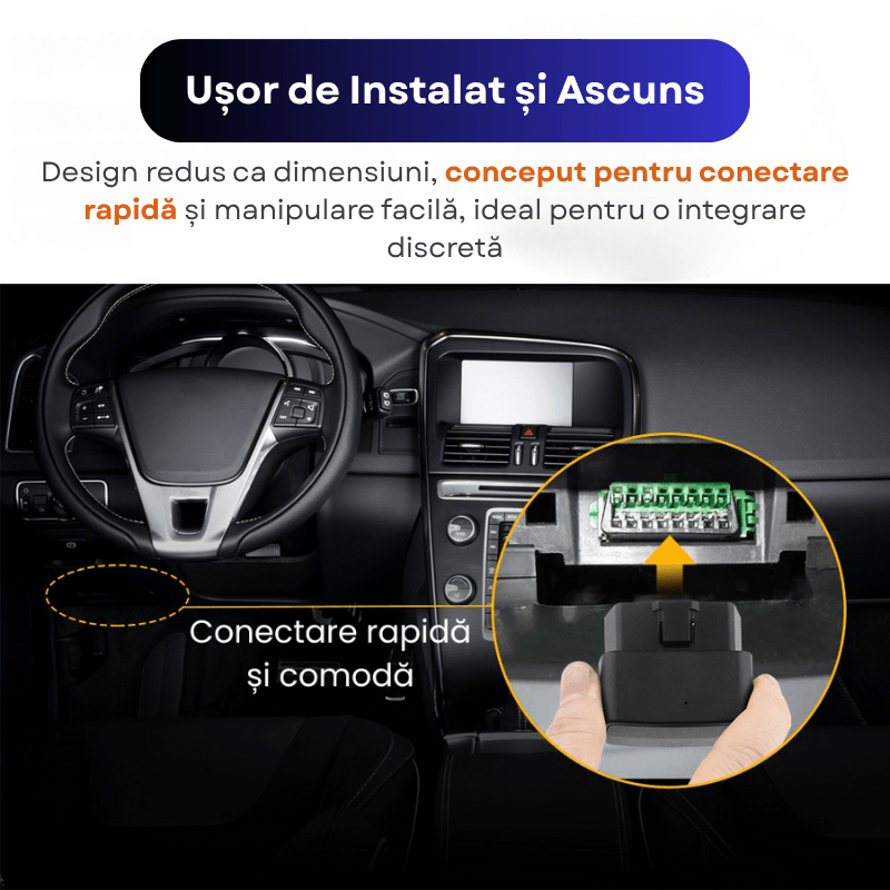 Auto si Moto - Electronice auto - Navigatii GPS - Mini GPS Tracker Auto OBD 4G Negru – Urmarire in Timp Real, Istoric Traseu, Alerte Viteza si Zona, Instalare Rapida - Infinity.ro
