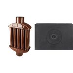 Casa si Gradina - Termice - Sobe, Seminee si accesorii - Accesorii seminee si sobe - Set Recuperator caldura email, tip radiator maro, ø 120 mm + Plita din Fonta pentru Sobe 315x475mm, 1 Ochi, Evotools - Infinity.ro