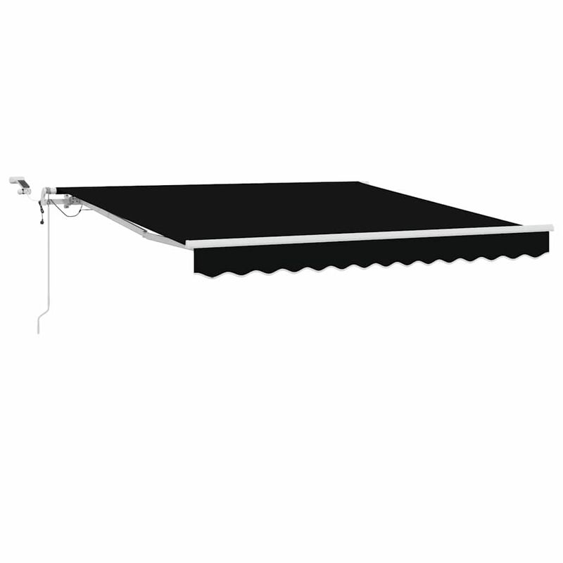 Casa si Gradina - Gradina si terasa - Umbrele si pavilioane - Pavilioane - Cortina Retractabila Negru 300 x 250 cm Stofa si Metal - Infinity.ro