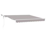 Casa si Gradina - Gradina si terasa - Umbrele si pavilioane - Pavilioane - Cortina Retractabila Gri deschis 300 x 250 cm Stofa si Metal - Infinity.ro