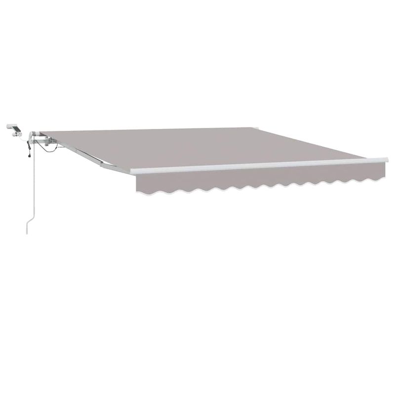 Casa si Gradina - Gradina si terasa - Umbrele si pavilioane - Pavilioane - Cortina Retractabila Gri deschis 300 x 250 cm Stofa si Metal - Infinity.ro