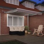 Casa si Gradina - Gradina si terasa - Umbrele si pavilioane - Pavilioane - Cortina Retractabila Gri deschis 300 x 250 cm Stofa si Metal - Infinity.ro