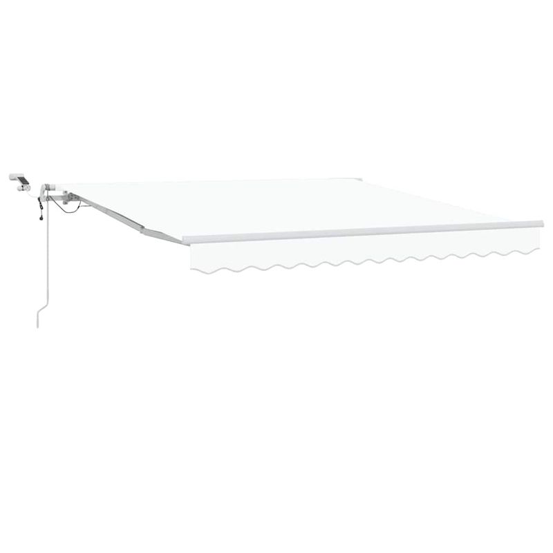Casa si Gradina - Gradina si terasa - Umbrele si pavilioane - Pavilioane - Cortina Retractabila Alb 300 x 250 cm Stofa si Metal - Infinity.ro