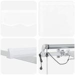 Casa si Gradina - Gradina si terasa - Umbrele si pavilioane - Pavilioane - Cortina Retractabila Alb 300 x 250 cm Stofa si Metal - Infinity.ro