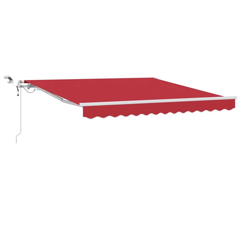 Casa si Gradina - Gradina si terasa - Umbrele si pavilioane - Pavilioane - Cortina Retractabila Rosu 300 x 250 cm Stofa si Metal - Infinity.ro
