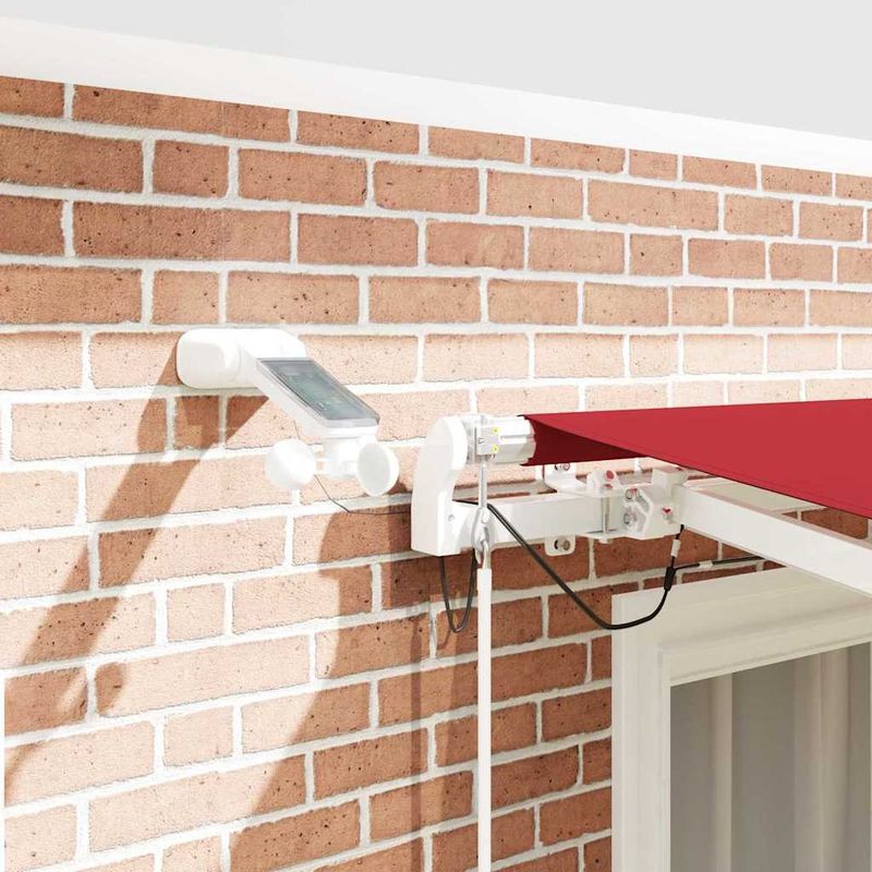 Casa si Gradina - Gradina si terasa - Umbrele si pavilioane - Pavilioane - Cortina Retractabila Rosu 300 x 250 cm Stofa si Metal - Infinity.ro