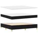 Casa si Gradina - Mobilier - Paturi si accesorii - Paturi - Pat cu arcuri cu saltea Negru 200 x 200 cm tesatura - Infinity.ro